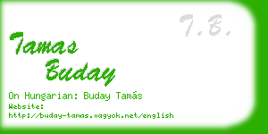 tamas buday business card